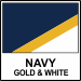 Navy, Gold, & White