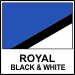 Royal, Black, & White